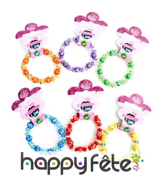 Bracelet de billes colorées