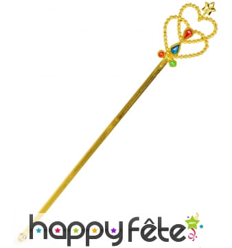 Baguette dorée de fée en plastique