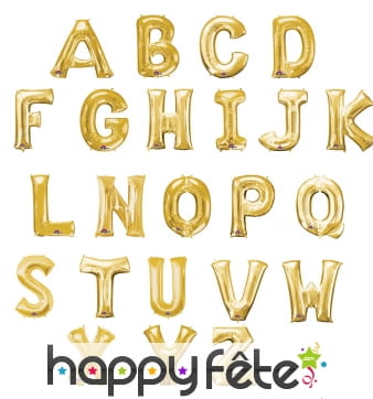 Ballon doré en forme de Lettre, géant