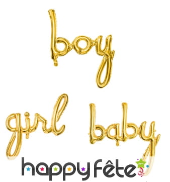 Ballon de naissance doré, 70 cm