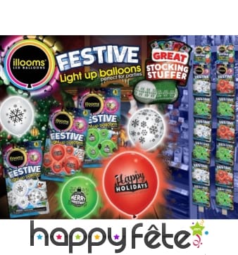 Ballons de Noël lumineux