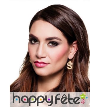 Boucles d'oreilles dollar doré