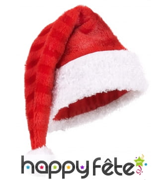 Bonnet de Père Noël rouge rayuré