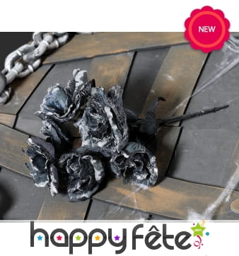 Bouquet de roses noires sinistres