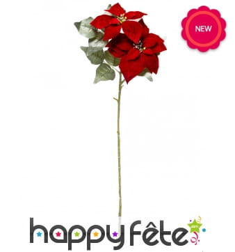 Branche de rose de Noël de 75cm