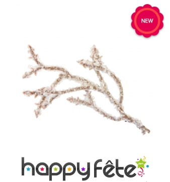 Branches décoratives recouvertes de neige, par 6