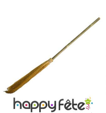 Balai de sorcière manche en bambou, 90cm