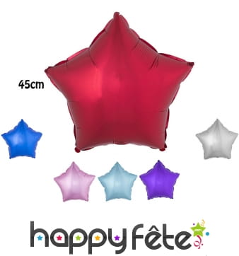 Ballon étoile aluminium de 45cm