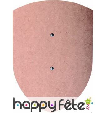 Bouclier en bois artisanal à colorier, 37x27 cm