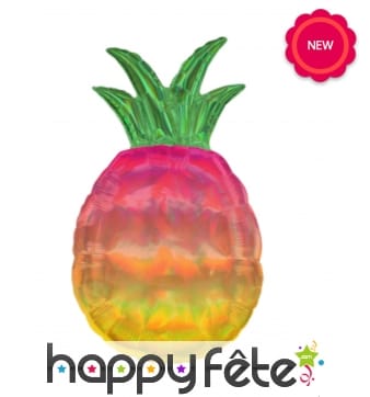 Ballon en forme d'ananas multicolore de 78cm