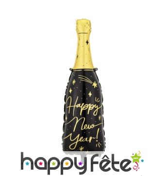 Ballon en forme de bouteille Happy new Year