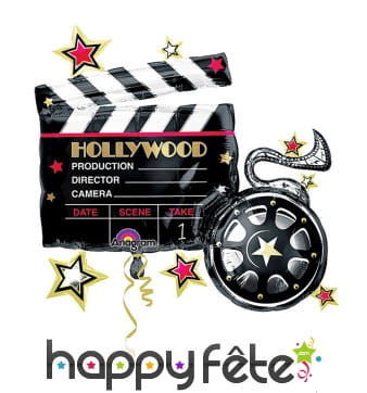 Ballon en forme de clap de cinéma