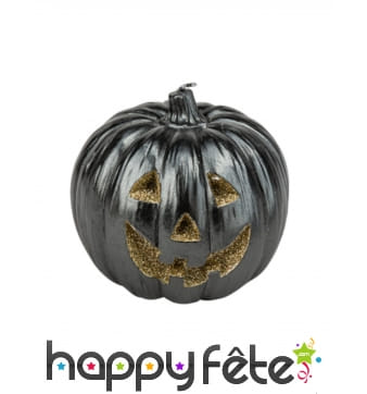Bougie en forme de citrouille noire de 9cm
