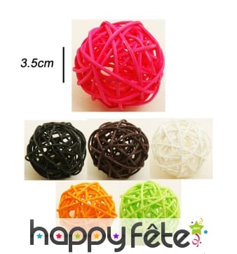 Boules en osier de 3,5 cm