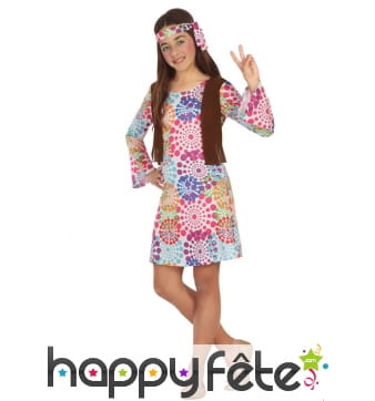 Bandeau et robe hippie à motifs pour enfant