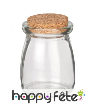 Bocal en verre de 8 cm avec bouchon