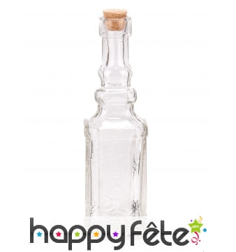Bouteille en verre de 12 cm avec bouchon