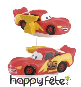 Bougie Flash Mcqueen décorative, Cars