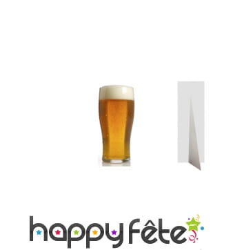 Bière géante en carton plat, 182cm