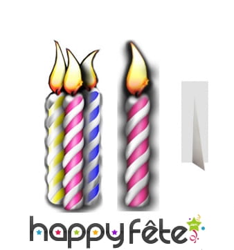 Bougie géante en carton plat 190 cm