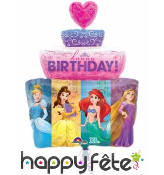 Ballon gâteau Princesses Disney de 71cm