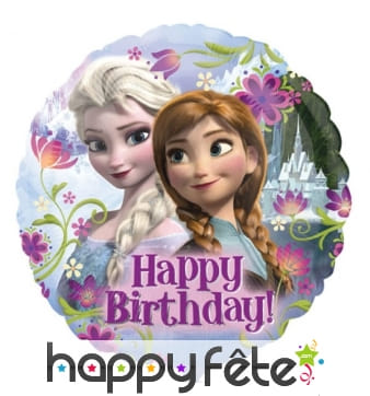Ballon Happy Birthday XL, La Reine des Neiges