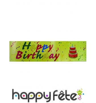 Banderole happy birthday de 16cm sur 244cm