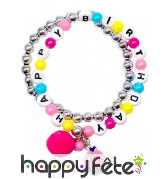 Bracelet Happy Birthday pour petite fille