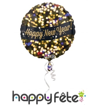 Ballon Happy New Year en aluminium 43cm