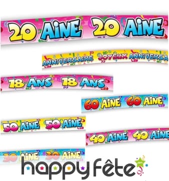 Banderole imprimée âge de 320cm
