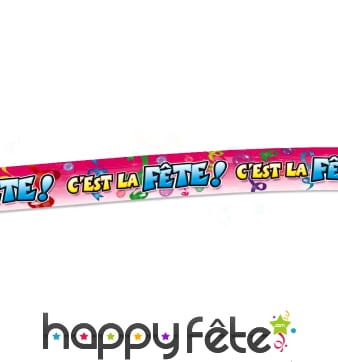 Banderole imprimée c'est la fête de 320cm