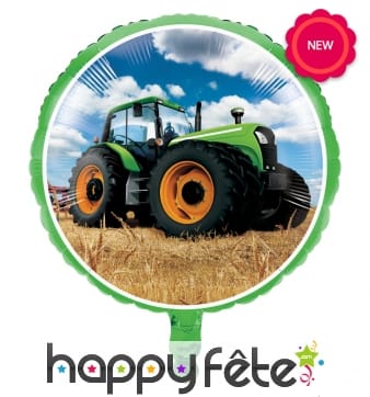 Ballon imprimé tracteur de 81cm