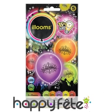 Ballons joyeux anniversaire lumineux