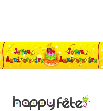 Banderole "joyeux anniversaire"