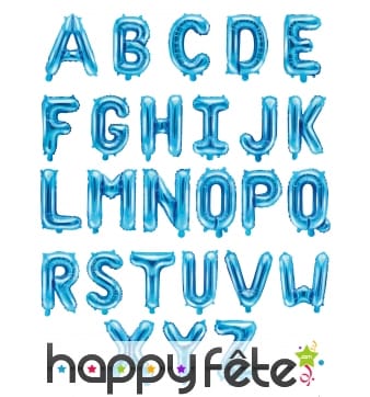 Ballon lettre bleu de 35 cm