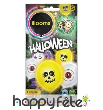 Ballons led crâne et oeil, Halloween