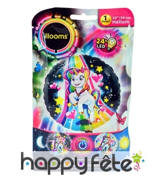 Ballon licorne LED lumineux de 50cm