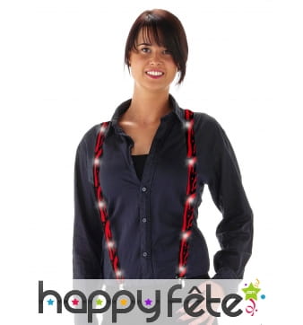 Bretelles lumineuses (led) rouge