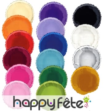 Ballon métal alu rond plat