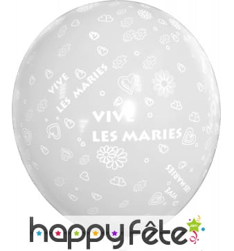 Ballons mariage argent