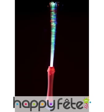 Baguette magique en fibre optique rose lumineuse