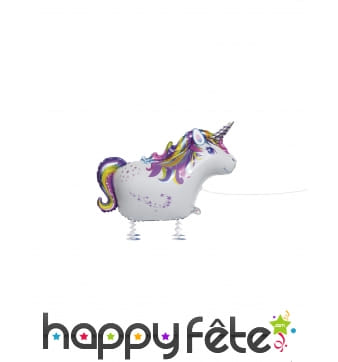 Ballon marcheur licorne blanche de 86 cm