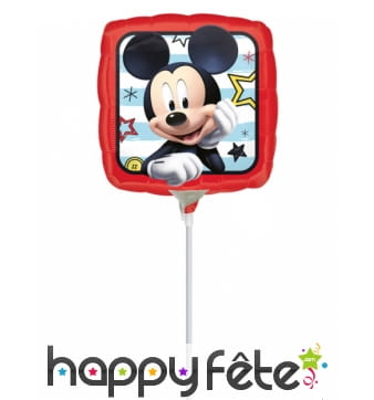 Ballon Mickey Mouse carré de 23 cm