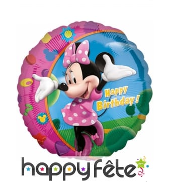 Ballon Minnie Mouse Happy Birthday de 43cm