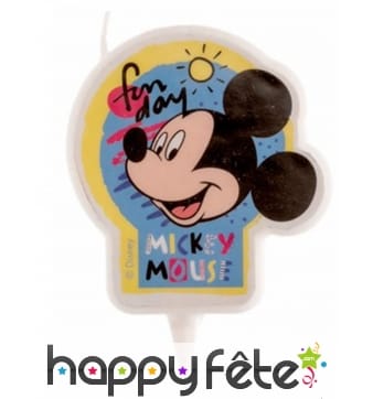 Bougie Mickey Mouse bleu de 7,5 cm