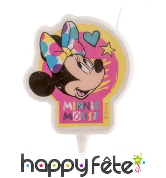 Bougie Minnie Mouse rose de 7,5cm