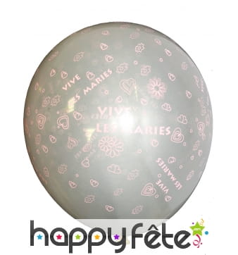 Ballons mariage transparent