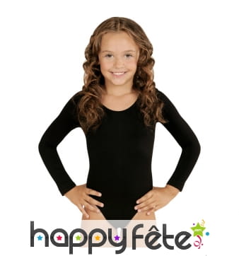 Body noir manches longues pour enfant