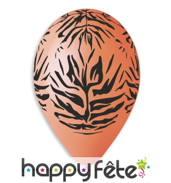 Ballons orange motif jungle