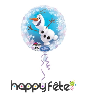 Ballon Olaf reine des neiges